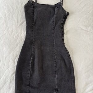 H&M Black Denim Dress